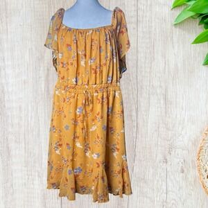 Trixxi Clothing Company Womens Dress Sz‎ 3X Floral Flutter Sleeve Boho Summer